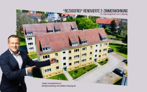 Bezugsfreie & renovierte 2-Zimmer-Dachgeschosswohnung im Speckgürtel von Leipzig