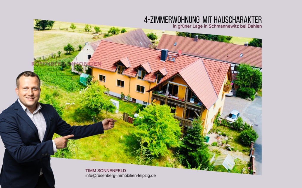 Großzügige 4-Zimmerwohnung mit Hauscharakter in ruhiger & grüner Lage bei Dahlen